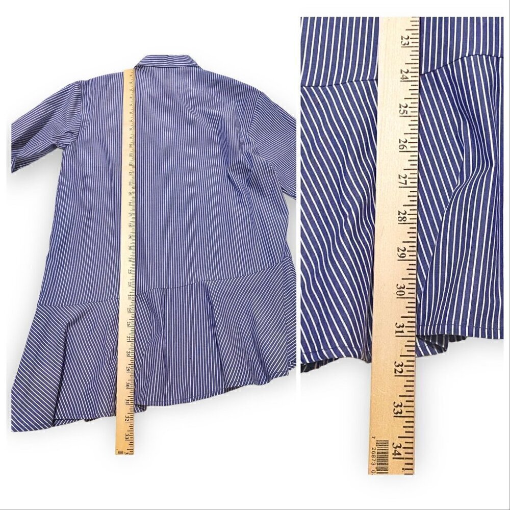 Veronica Beard Gilda Oversized Striped Cotton shirt. Size 4, New with tag. - Picture 15 of 15